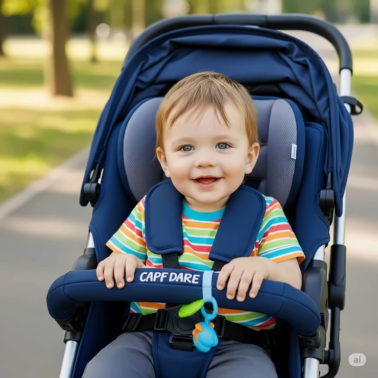 Toddler happily seated forward-facing in a comfortable convertible stroller, ready for adventures. best convertible stroller