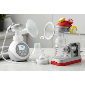 A comparison table highlighting key features of the Motif Luna breast pump against other leading breast pumps.