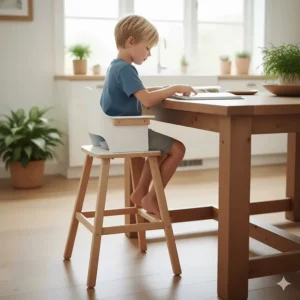 Durable, stand-alone youth chair or stool mode, supporting big kids up to 60 lbs for independent seating.