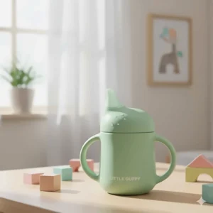 A soft-spout sippy cup for baby who refuses bottle, offering a nipple-like feel for an easier transition.