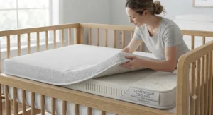 A lightweight, easy-to-change cooling crib mattress with advanced heat-dissipating technology.